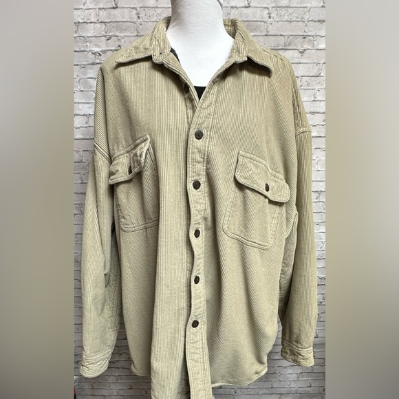 Wolverine Boots And Gear Mens XXL Corduroy Fleece Lined Shirt Jacket Tan Shaket - Picture 2 of 13